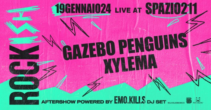 Spazio211, Torino - Eventi di giovedì 18, venerdì 19 e sabato 20 gennaio 2024: Bud Spencer Blues Explosion, Gazebo Penguins + Xylema